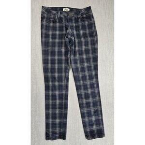 L'AGENCE Plaid Black Gray Pants 5 Pockets Belted Size 26